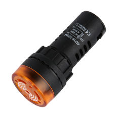 Indicador Sinalizador LED Amarelo 22 mm AD16-22SM AC 220V com buzzer integrado