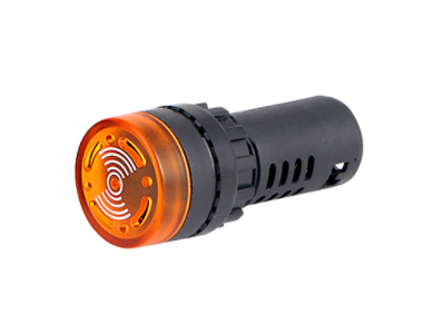 Indicador sinaleiro LED amarelo 22mm AD16-22SM AC 380V buzzer embutido - Imagem 1