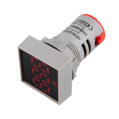 Indicador LED vermelho 22 mm AC 60-500 V quadrado fosco de superf&iacute;cie AD16-22FSV