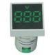 Indicador de tens&atilde;o LED verde AD16-22FSV 22 mm quadrado superf&iacute;cie fosca CA 60-500V - Thumb - 1