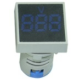 Indicador LED volt&iacute;metro azul AD16-22FSV 22 mm quadrado fosco de superf&iacute;cie AC 60-500 V - Thumb - 1