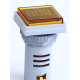 Volt&iacute;metro indicador LED amarelo 22 mm AC 20-500 V AD16-22FSV com tampa quadrada - Thumb - 1