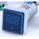 Indicador volt&iacute;metro LED azul 22 mm AC 20 a 500 V AD16-22FSV moldura quadrada - Thumb - 1