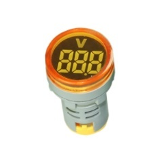 Sinaleiro indicador amarelo 22 mm AD20-22DSV Vol&iacute;metro LED AC 20-500 V com tubo digital grande