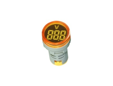 Sinaleiro indicador amarelo 22 mm AD20-22DSV Vol&iacute;metro LED AC 20-500 V com tubo digital grande - Imagem 1