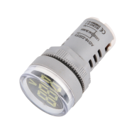 Indicador volt&iacute;metro LED branco AC 20-500 V 22 mm AD16-22DSV com tubo digital grande