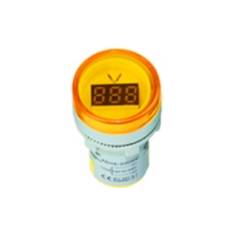 Volt&iacute;metro indicador LED amarelo AC 20-500 V 22 mm AD16-22DSV com pequeno tubo digital