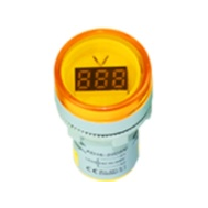 Volt&iacute;metro indicador LED amarelo AC 20-500 V 22 mm AD16-22DSV com pequeno tubo digital