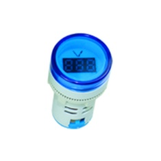 Indicador volt&iacute;metro LED azul AC 20 a 500 V 22 mm AD16-22DSV com pequeno tubo digital