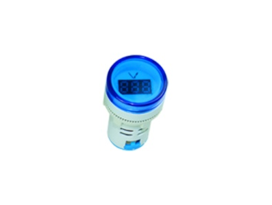 Indicador volt&iacute;metro LED azul AC 20 a 500 V 22 mm AD16-22DSV com pequeno tubo digital - Imagem 1