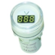 Indicador volt&iacute;metro LED AD16-22DSV 22 mm branco AC 20-500 V com pequeno tubo digital - Thumb - 1