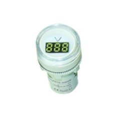 Indicador volt&iacute;metro LED AD16-22DSV 22 mm branco AC 20-500 V com pequeno tubo digital