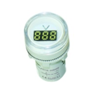 Indicador volt&iacute;metro LED AD16-22DSV 22 mm branco AC 20-500 V com pequeno tubo digital