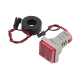 Indicador amper&iacute;metro LED vermelho 0-100 A 22 mm AD16-22FSA, capa quadrada com transformador - Thumb - 1