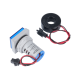Sinaleiro Indicador de Corrente LED Azul 0 a 100 A 22 mm AD16-22FSA Cobertura Quadrada com Transformador - Thumb - 1