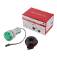 Indicador amper&iacute;metro LED verde 0 a 100 A 22 mm AD16-22DSA redondo com transformador - Thumb - 1