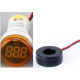 Sinaleiro indicador amper&iacute;metro LED amarelo 0&ndash;100 A 22 mm AD16-22DSA redondo com transformador - Thumb - 1