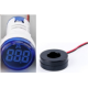Amper&iacute;metro indicador LED redondo azul 0-100 A 22 mm AD16-22DSA com transformador - Thumb - 1