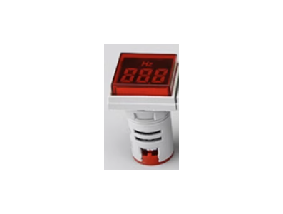 Indicador LED de frequ&ecirc;ncia 22 mm Vermelho AD16-22DSHZ 20&ndash;75 Hz Tampa quadrada - Imagem 1