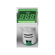 Indicador LED verde 22 mm AD16-22DSHZ, medidor de frequ&ecirc;ncia 20 a 75 Hz com cobertura quadrada