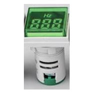Indicador LED verde 22 mm AD16-22DSHZ, medidor de frequ&ecirc;ncia 20 a 75 Hz com cobertura quadrada