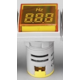 Sinaleiro LED Amarelo 22 mm AD16-22DSHZ 20-75 Hz Moldura Quadrada - Thumb - 1