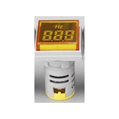 Sinaleiro LED Amarelo 22 mm AD16-22DSHZ 20-75 Hz Moldura Quadrada