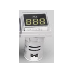 Indicador LED de Hertz AD16-22DSHZ 22 mm Branco 20&ndash;75 Hz Cobertura Quadrada