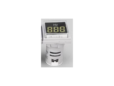 Indicador LED de Hertz AD16-22DSHZ 22 mm Branco 20&ndash;75 Hz Cobertura Quadrada - Imagem 1