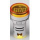 Indicador de frequ&ecirc;ncia LED amarelo 22 mm (20-75 Hz) AD16-22DSHZ - Thumb - 1