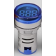 Indicador LED circular azul 22 mm AD16-22DSHZ, faixa de 20-75 Hz - Thumb - 1