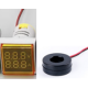 Indicador LED amarelo 22 mm AD16-22FVA (AD16-22VAM) AC 50-500V 0-100A display duplo de tens&atilde;o e corrente, cobertura quadrada - Thumb - 1