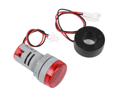 Indicador LED vermelho 22 mm AC 50-500 V 0-100 A AD16-22FVA (AD16-22VAM) redondo medidor de Hertz com transformador - Imagem 1
