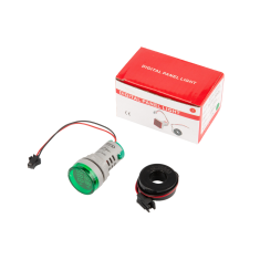 Indicador de frequ&ecirc;ncia (Hz) LED redondo verde AD16-22FVA (AD16-22VAM) 22 mm AC 50-500 V 0-100 A