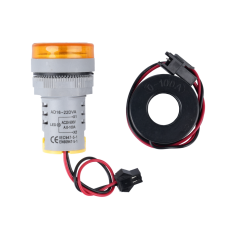 Indicador LED redondo amarelo 22 mm AD16-22FVA (AD16-22VAM) medidor de Hertz AC 50-500V 0-100A com transformador