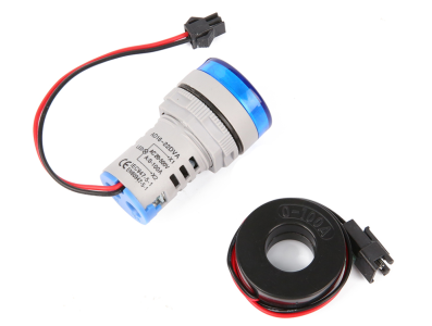 Indicador LED redondo 22 mm azul AD16-22FVA (AD16-22VAM) Medidor de Hz AC 50-500V 0-100A com transformador - Imagem 7