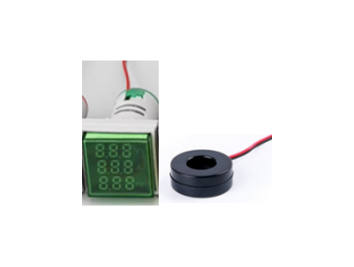 Indicador LED verde AD16-22AVHz 22 mm, moldura quadrada, display triplo, CA 50&ndash;500 V, 0&ndash;100 A, 20&ndash;75 Hz - Imagem 1