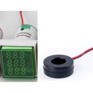 Indicador LED verde AD16-22AVHz 22 mm, moldura quadrada, display triplo, CA 50&ndash;500 V, 0&ndash;100 A, 20&ndash;75 Hz