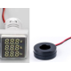 Indicador LED branco AD16-22AVHz 22mm, cobertura quadrada, tr&ecirc;s displays para tens&atilde;o AC 50&ndash;500V, corrente 0&ndash;100A e frequ&ecirc;ncia 20 - Thumb - 1