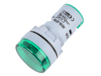Indicador de Temperatura LED redondo verde 22 mm -20 a 199 &deg;C AD16-22TM (AD101-22TM) - Imagem 1