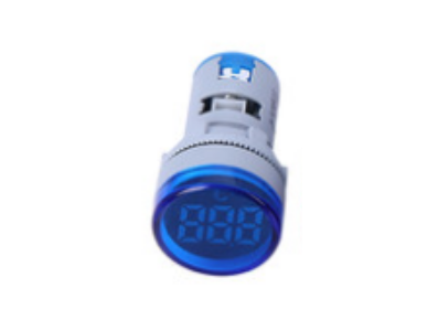 Indicador de temperatura LED redondo azul 22 mm &minus;20 a 199 &deg;C AD16-22TM (AD101-22TM) - Imagem 1