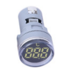 Sinaleiro indicador de temperatura LED redondo 22 mm branco &minus;20 a 199 &deg;C AD16-22TM (AD101-22TM)