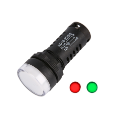 Sinaleiro Indicador AD16-22SS LED Bicolor Vermelho e Verde 12V AC/DC