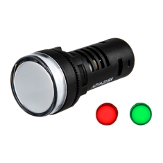 Sinaleiro LED bi-cor vermelho/verde AC/DC 36V AD16-22SS