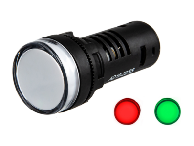 Sinaleiro LED bi-cor vermelho/verde AC/DC 36V AD16-22SS - Imagem 1