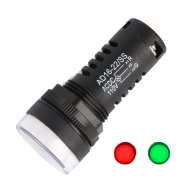Sinaleiro indicador bicolor LED AD16-22SS AC/DC 110V (vermelho/verde)