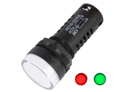 Indicador sinaleiro LED bicolor (vermelho/verde) AC380V modelo AD16-22SS - Imagem 1