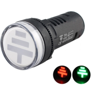 Sinaleiro indicador de posi&ccedil;&atilde;o de aterramento LED AD16-22W/N AC/DC 36V
