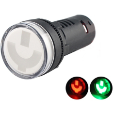 Sinaleiro indicador de posi&ccedil;&atilde;o LED AC/DC 110V AD16-22W/D