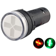 Sinaleiro indicador LED de posi&ccedil;&atilde;o para chave faca AD16-22W/N 110V AC/DC isolado